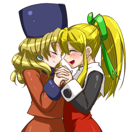 roll and kalinka cossack (mega man) drawn by kurowasagi