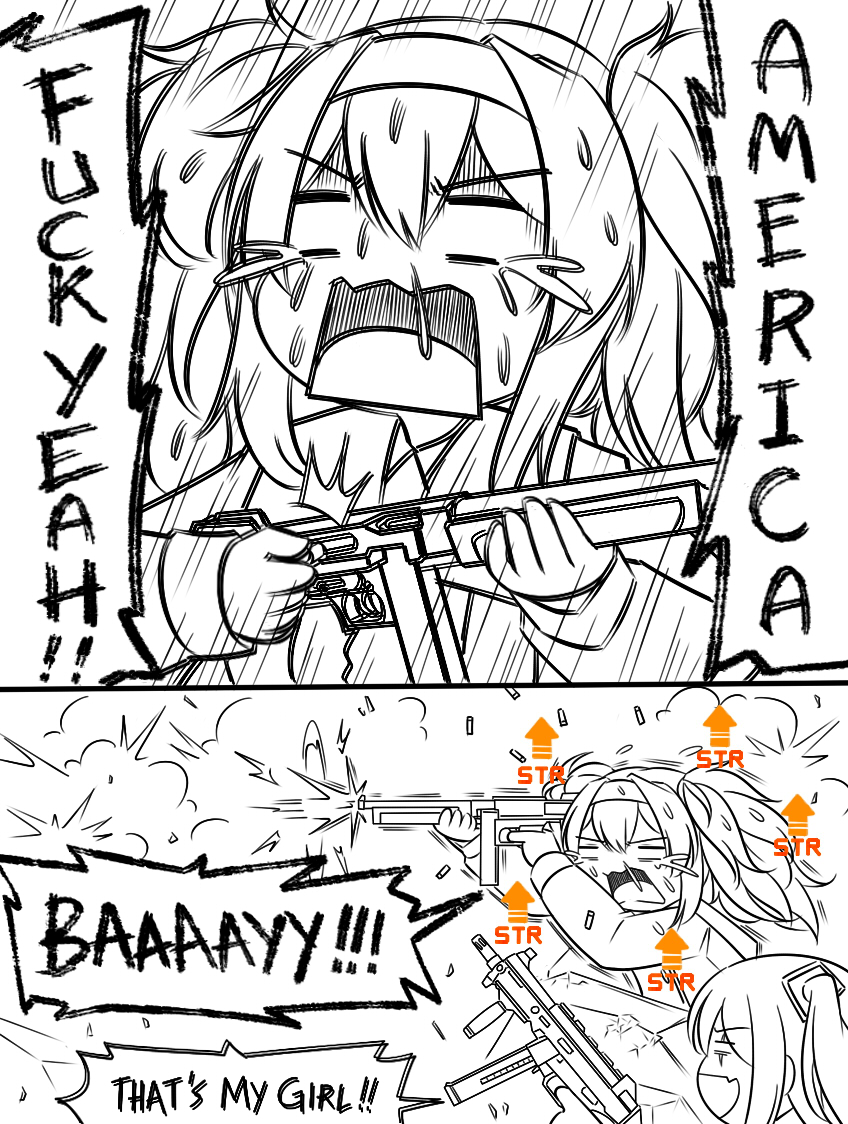ump45 and gambier bay (kantai collection and 1 more) drawn by guin_guin