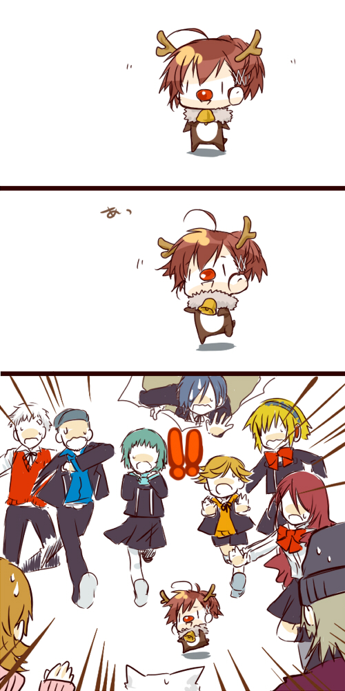 yuuki makoto, aigis, shiomi kotone, takeba yukari, kirijou mitsuru, and 6 more (persona and 2 more) drawn by ichimatsu_shiro