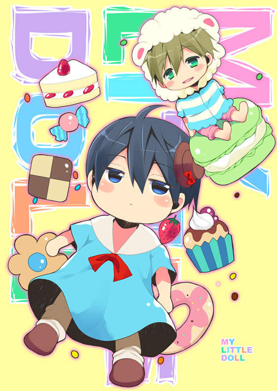 tachibana makoto and nanase haruka (free!) drawn by ku--ma