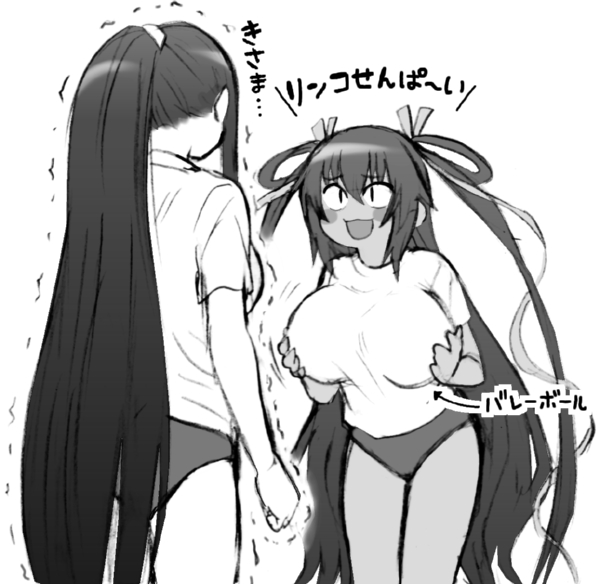 mizuki yukikaze and akiyama rinko (taimanin and 1 more) drawn by fumitan_(humitan)