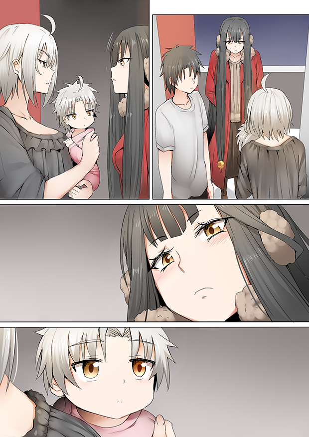 fujimaru ritsuka, jeanne d'arc alter, and semiramis (fate and 2 more) drawn by ginhaha