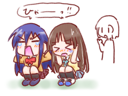 akiyama mio, hikasa youko, and amakusa shino (k-on! and 1 more) drawn by sakaguchi_misaki
