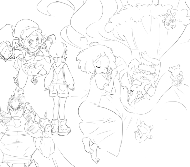 mankanshoku mako, harime nui, and kinagase tsumugu (kill la kill) drawn by gyosone