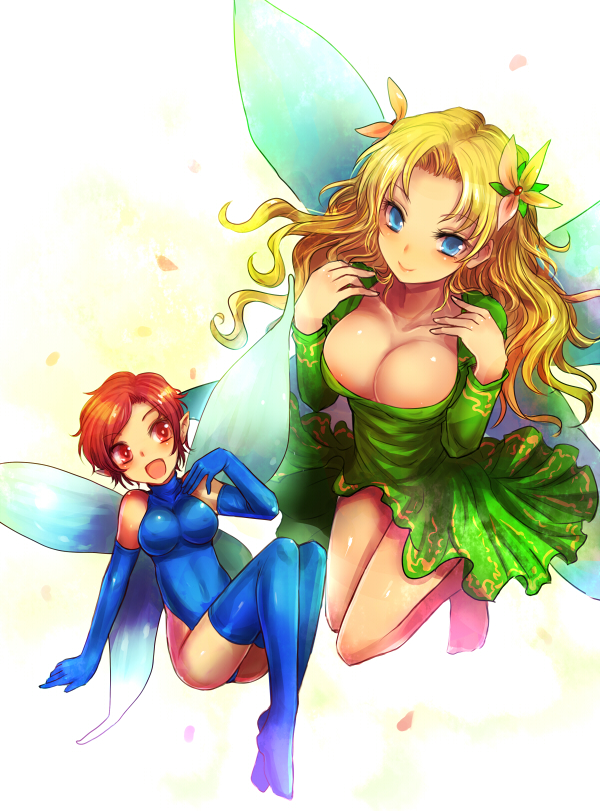 pixie and titania (shin megami tensei) drawn by kara_(color)
