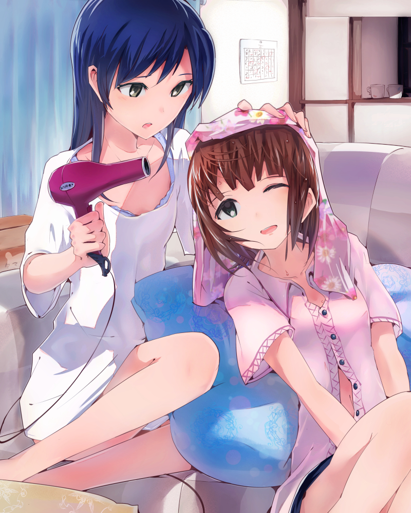 kisaragi chihaya and amami haruka (idolmaster) drawn by inaeda_kei