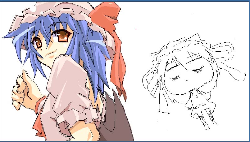 remilia scarlet and shiki eiki (touhou) drawn by shin'ya_(nanp)