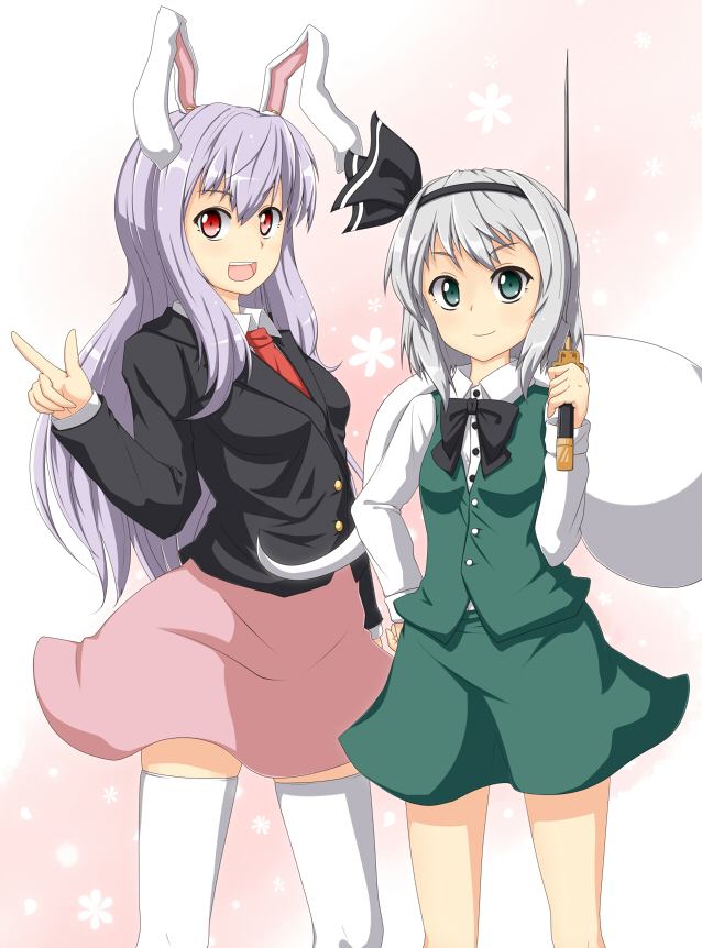konpaku youmu and reisen udongein inaba (touhou) drawn by nogisaka_kushio