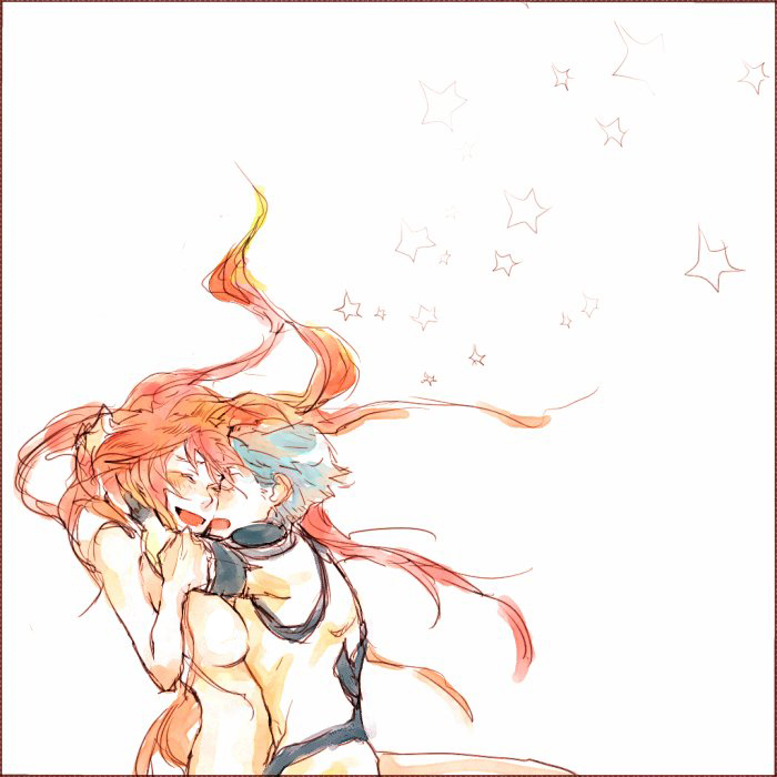 yoko littner and kamina (tengen toppa gurren lagann) drawn by moyashi_(narukami)