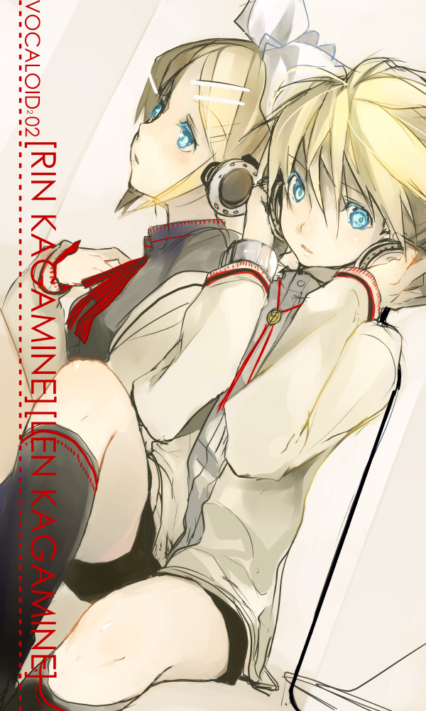 kagamine rin and kagamine len (vocaloid) drawn by kaimuari
