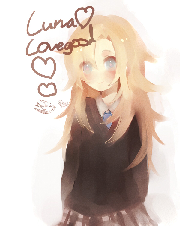 luna lovegood (wizarding world and 1 more) drawn by miyako_(xxxbibit)