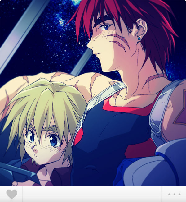 gene starwind and james hawking (outlaw star) drawn by nakamura_kuzuyu