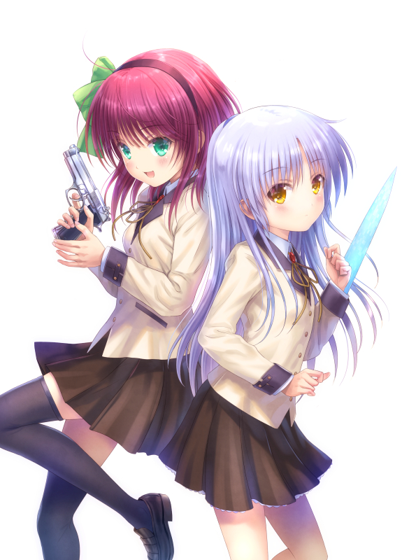 tachibana kanade and nakamura yuri (angel beats!) drawn by goto_p