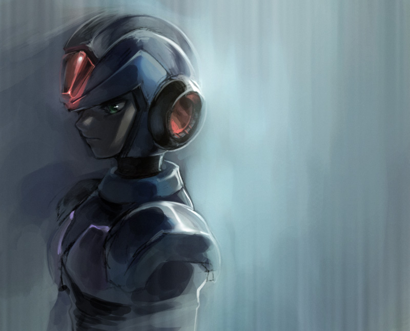 x (mega man and 1 more) drawn by mri