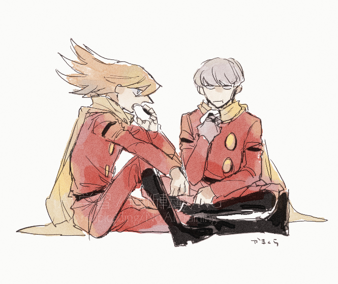 jet link and albert heinrich (cyborg 009) drawn by kmkr_umi