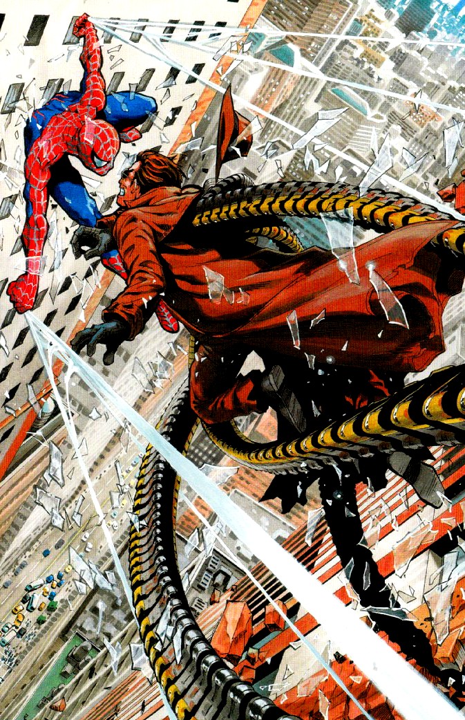 spider-man, doctor octopus, and otto octavius (marvel and 2 more) drawn by murata_yuusuke