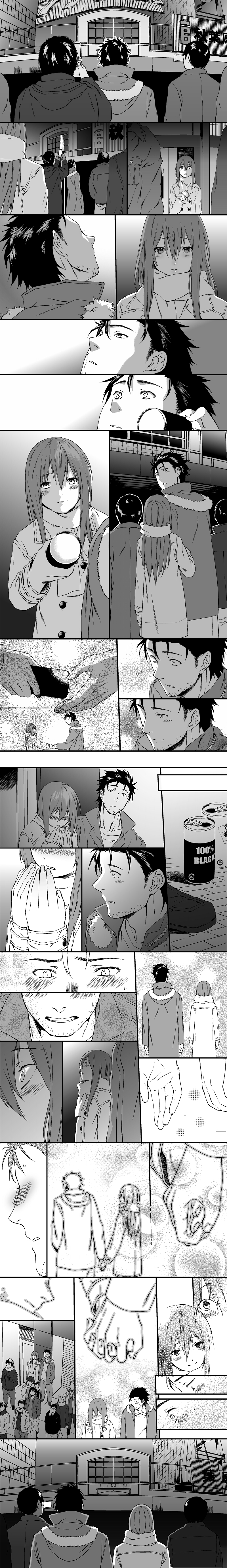 makise kurisu and okabe rintarou (steins;gate) drawn by inuzuka_bouru
