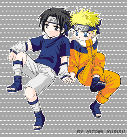 uzumaki naruto and uchiha sasuke (naruto) drawn by kurisu_hitomi