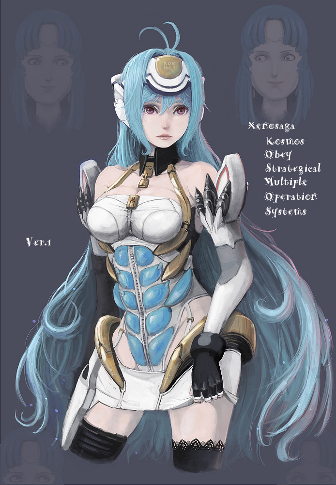 kos-mos and mokkos (xenosaga and 1 more) drawn by yoruniyoruyoshi