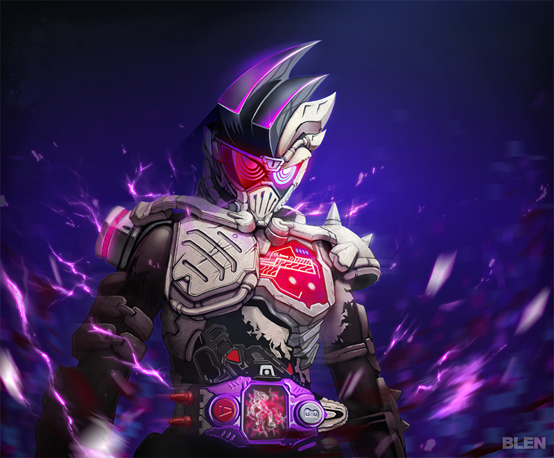 kamen rider genm, dangerous zombie level x, and zombie gamer level x (kamen rider and 1 more) drawn by blenez9