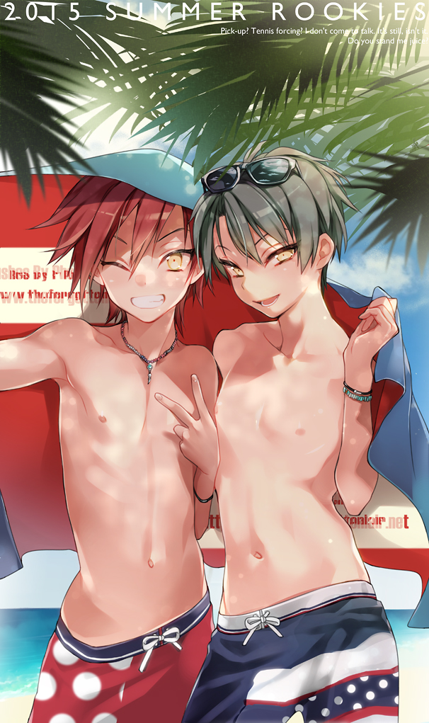 echizen ryooma and tooyama kintarou (tennis no ouji-sama) drawn by potti-p