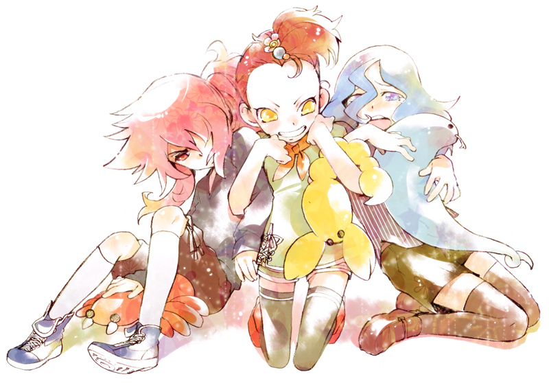 sasorina, kumojacky, and cobraja (precure and 1 more) drawn by damurushi