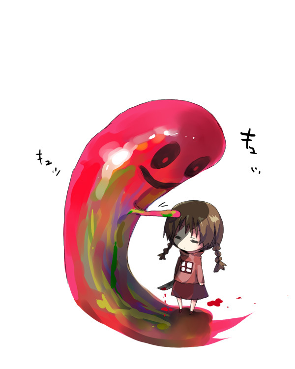 madotsuki and kyukkyu-kun (yume nikki) drawn by hanepochi