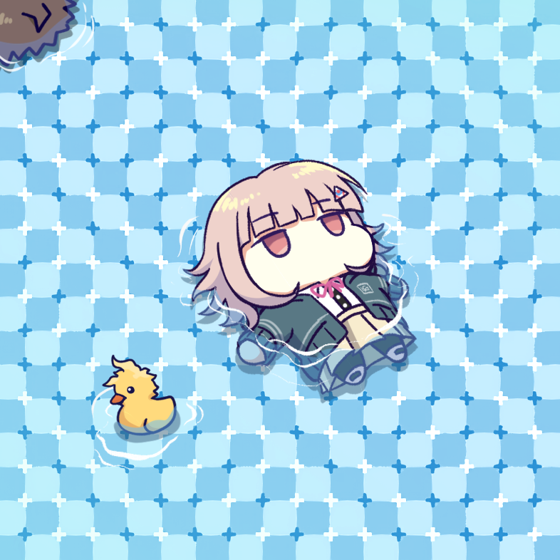 nanami chiaki, komaeda nagito, and hinata hajime (danganronpa and 1 more) drawn by kmnm_1403