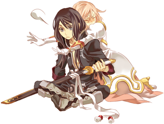 yuri lowell and estellise sidos heurassein (tales of and 1 more) drawn by miho_(mi)