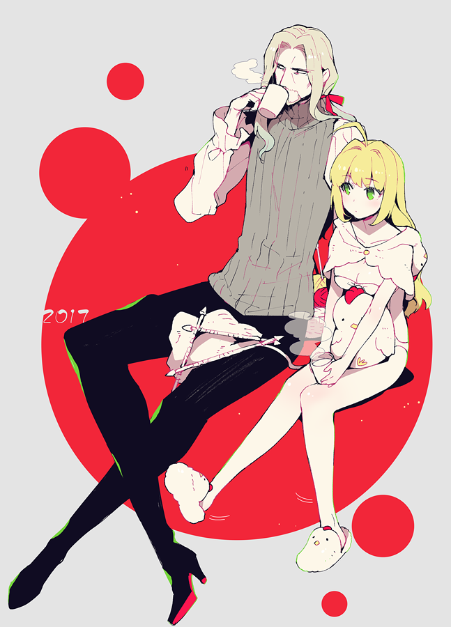 nero claudius and vlad iii (fate and 3 more) drawn by koshiro_itsuki