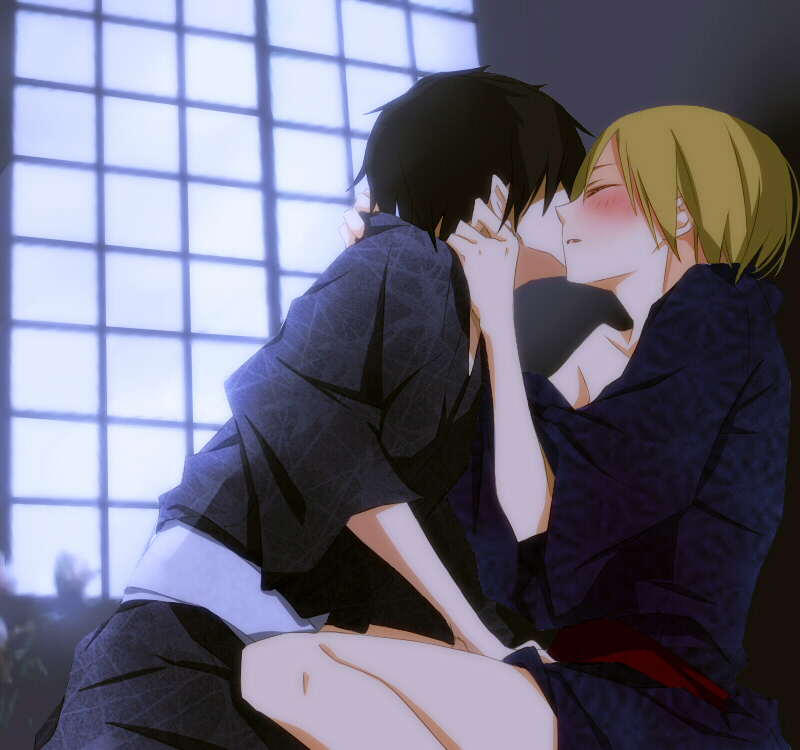 orihara izaya and kida masaomi (durarara!!) drawn by tsukimori_usako