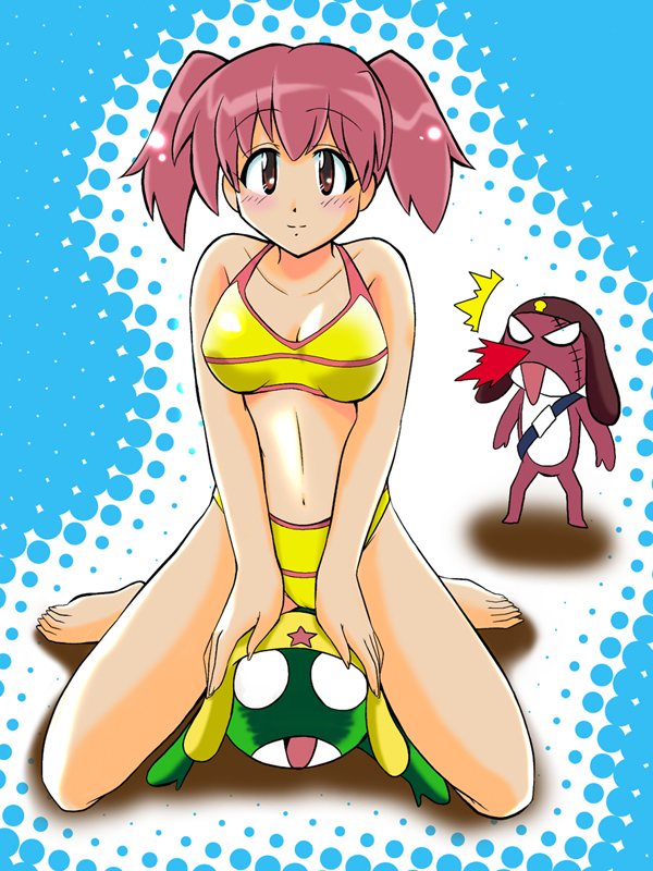 keroro, hinata natsumi, and giroro (keroro gunsou) drawn by kihara_mako