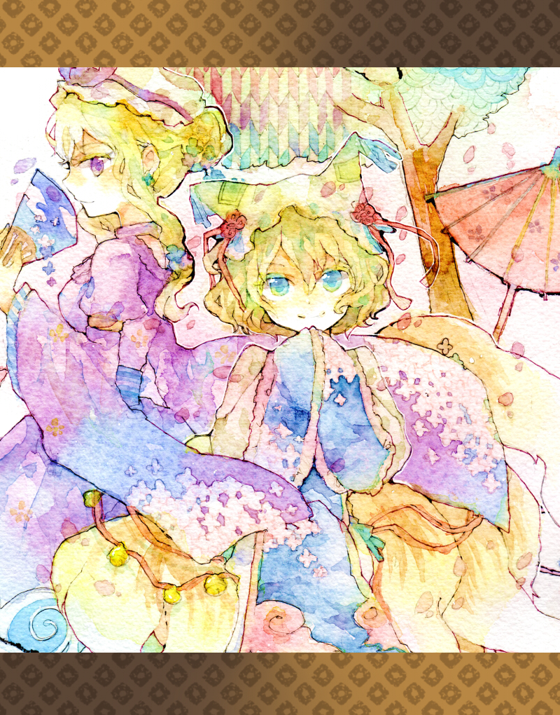 yakumo yukari and yakumo ran (touhou) drawn by legomaru