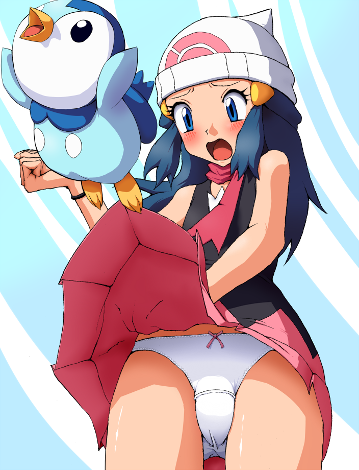 dawn and piplup (pokemon) drawn by majin_(marcia)