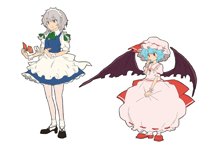 remilia scarlet and izayoi sakuya (touhou) drawn by matsutani