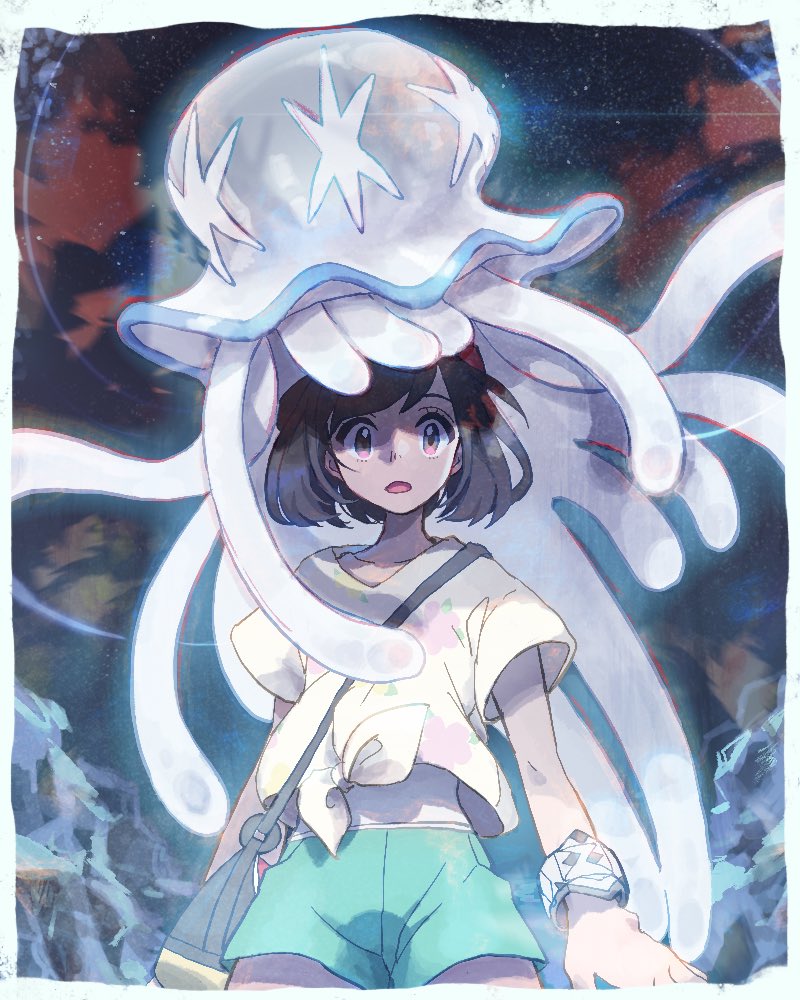 selene and nihilego (pokemon and 1 more) drawn by nosutaal