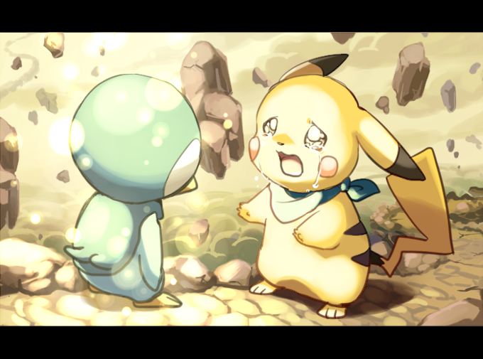 pikachu and piplup (pokemon and 2 more) drawn by ginziro