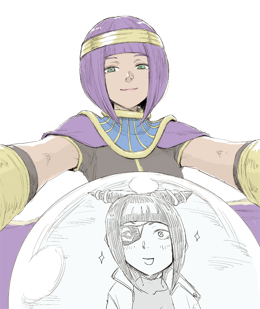 han juri and menat (street fighter and 1 more) drawn by coelacanth_(gyotaku)