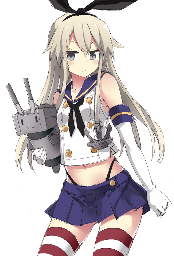 shimakaze and rensouhou-chan (kantai collection) drawn by kuhotaka