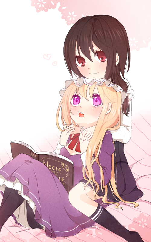 usami renko and maribel hearn (touhou) drawn by tsuno_no_hito
