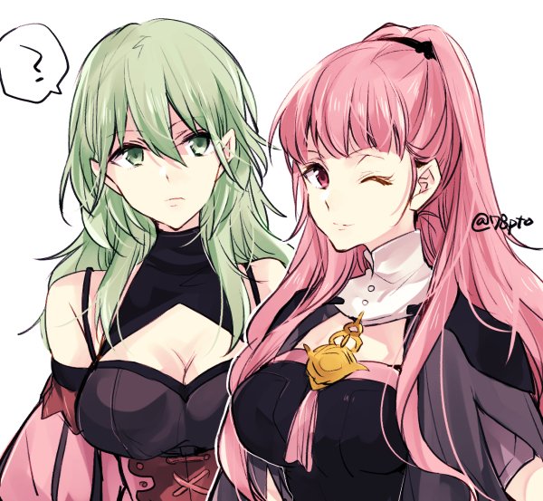 hilda valentine goneril and female byleth (fire emblem and 1 more) drawn by naho_(pi988y)