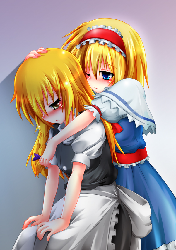 kirisame marisa and alice margatroid (touhou) drawn by kemoyuri