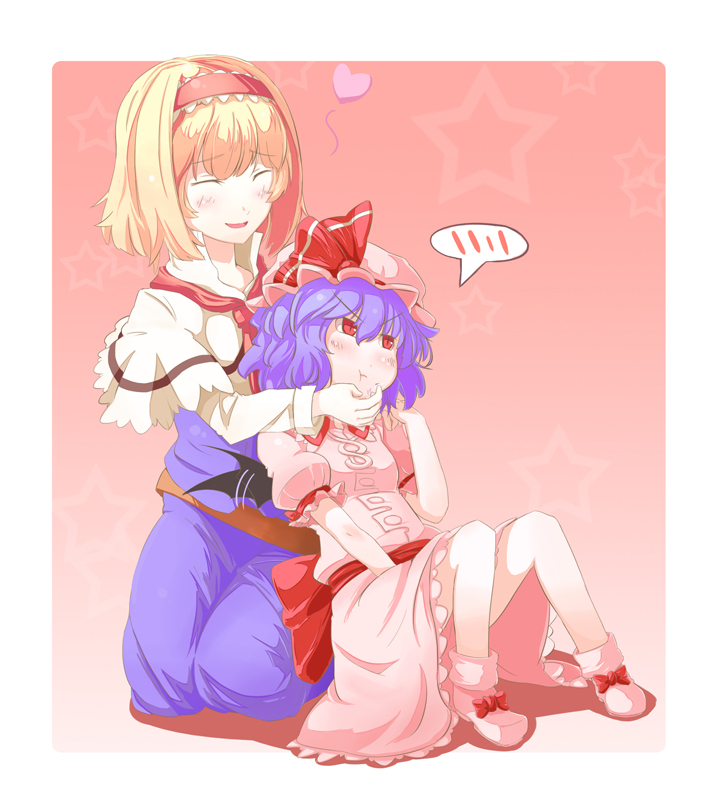 remilia scarlet and alice margatroid (touhou) drawn by mochinabe