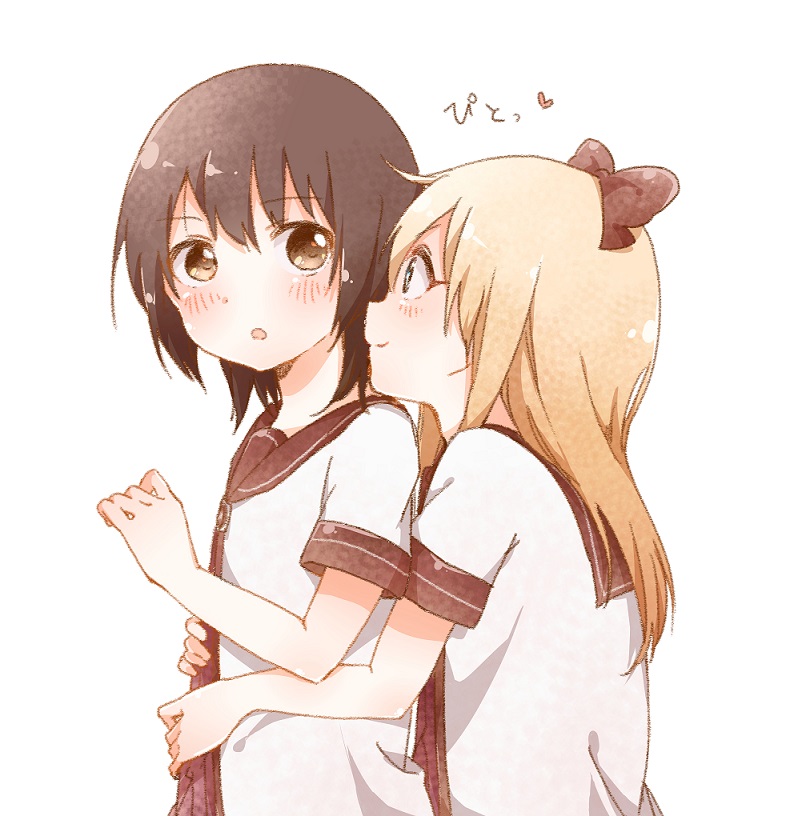 toshinou kyouko and funami yui (yuruyuri) drawn by bafarin