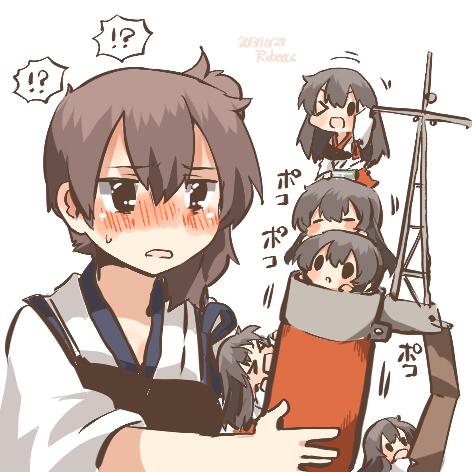kaga and akagi (kantai collection) drawn by rebecca_(keinelove)