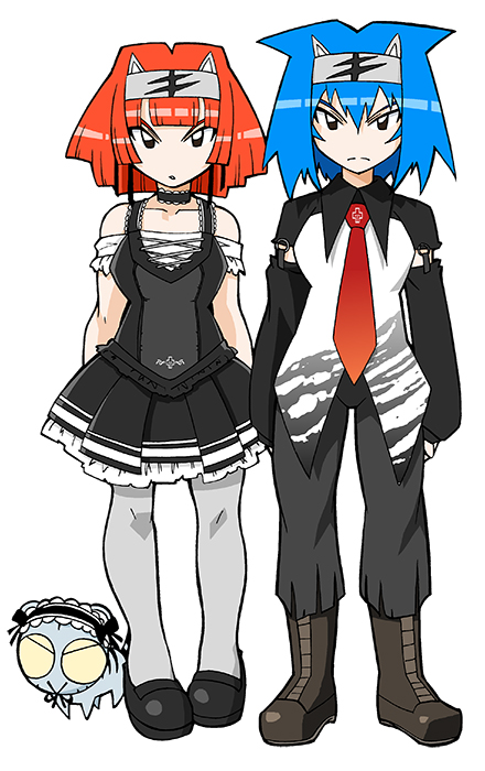 benga ru, amu ru, and shiro kotora (toranoana and 1 more) drawn by mukku_(mook-tv)