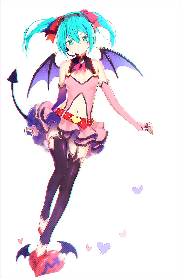 hatsune miku (vocaloid and 1 more) drawn by hakusai_(tiahszld)