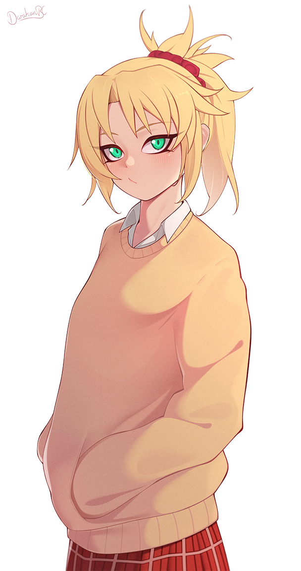 mordred (fate and 2 more) drawn by darahan