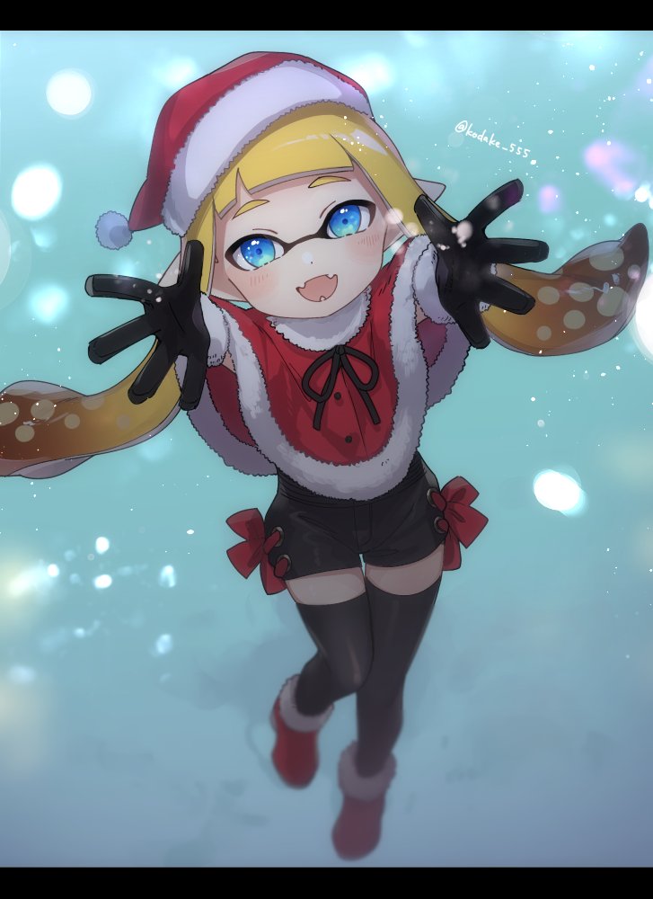 inkling player character and inkling girl (splatoon) drawn by takeko_spla
