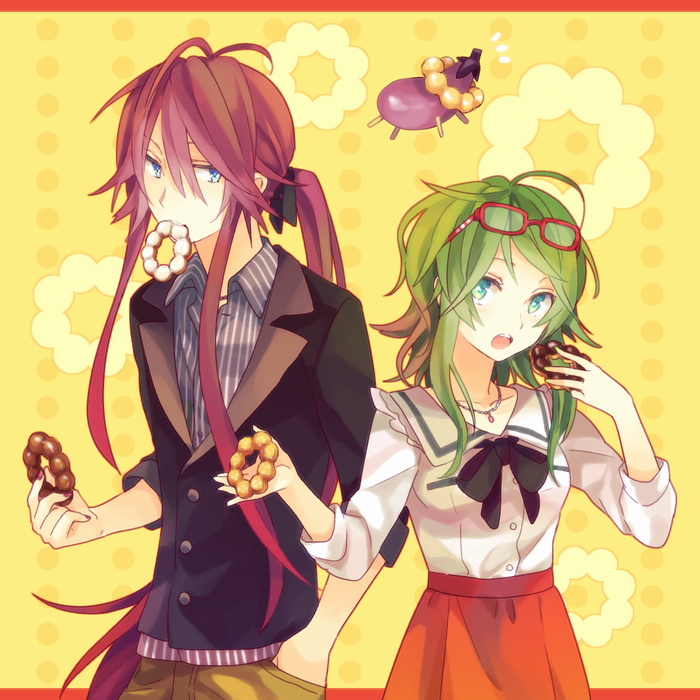 gumi and kamui gakupo (vocaloid) drawn by akiyoshi_(tama-pete)